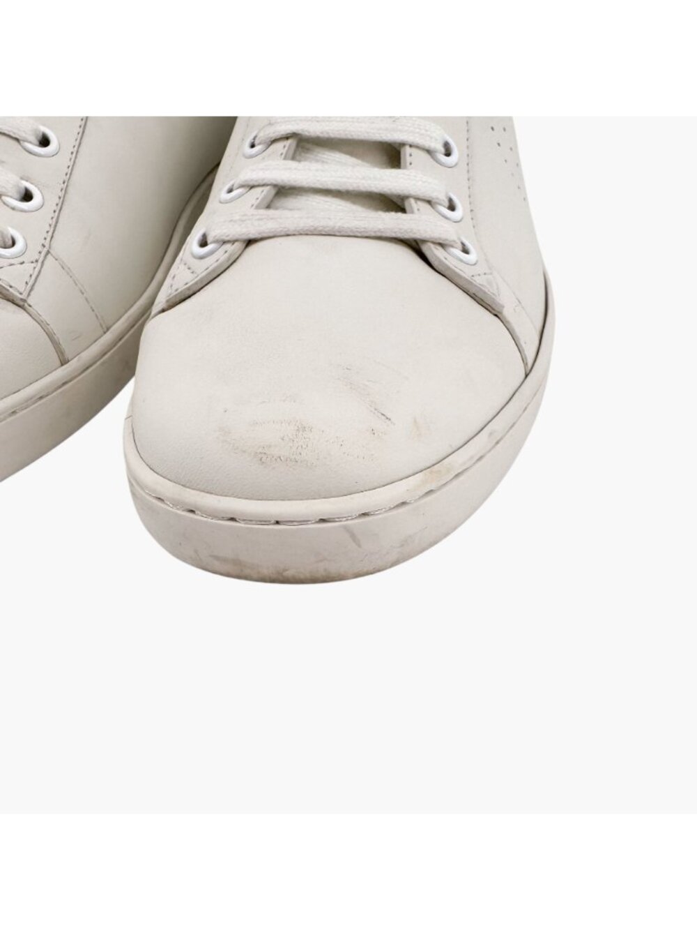 Gucci Ace GG Interlock Logo Low Top Sneakers White Leather Size 39 US 9 Women - Picture 6 of 14